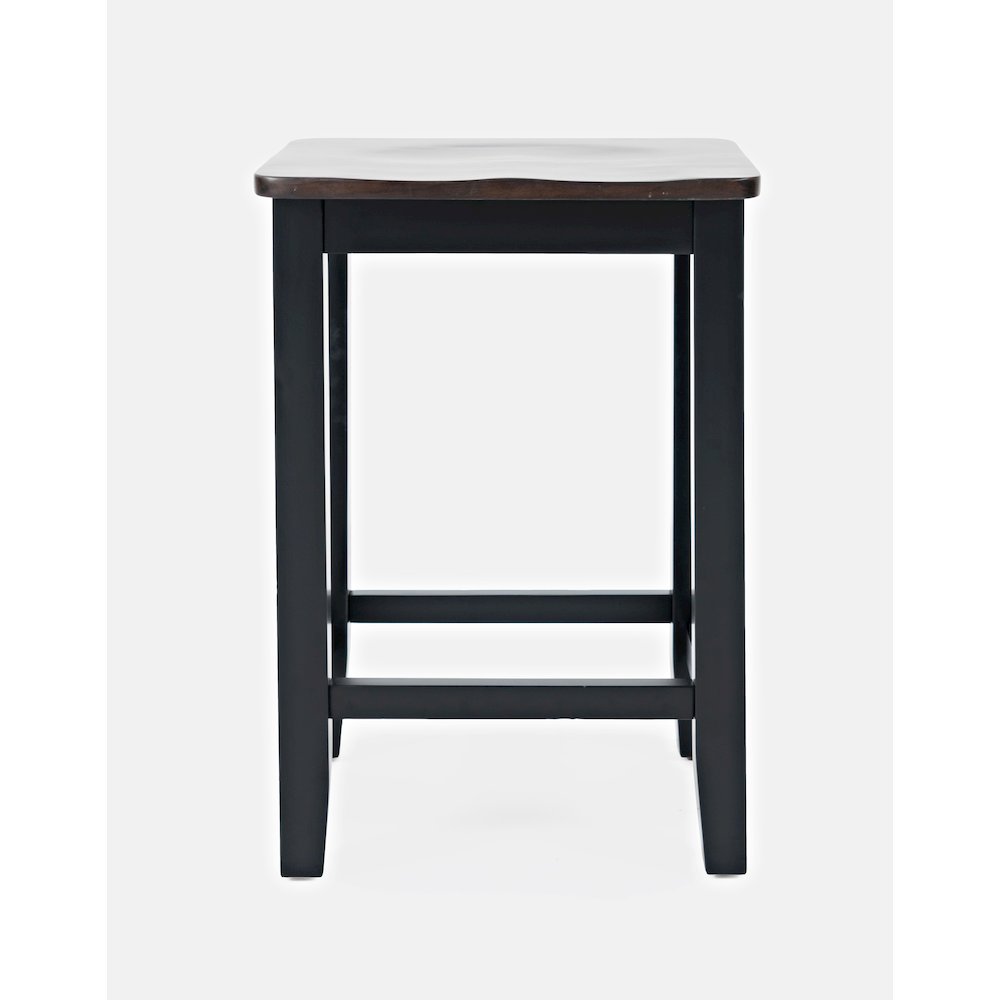Asbury Park Solid Wood Farmhouse Backless Saddle Stool (Set of 2). Picture 1