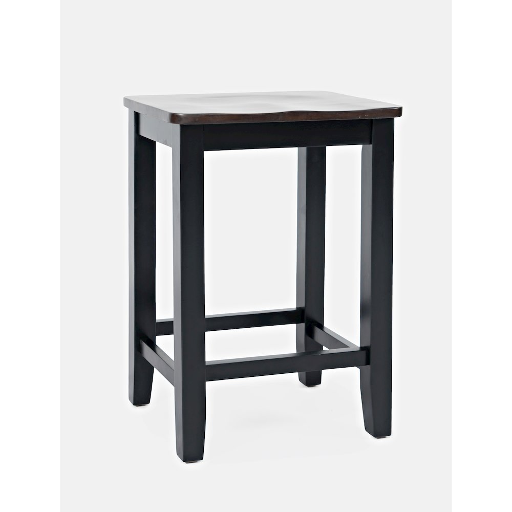 Asbury Park Solid Wood Farmhouse Backless Saddle Stool (Set of 2). Picture 4