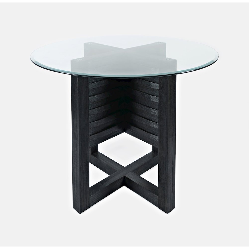 Altamonte Contemporary 48" Round Counter Height Table with Glass Top. Picture 2