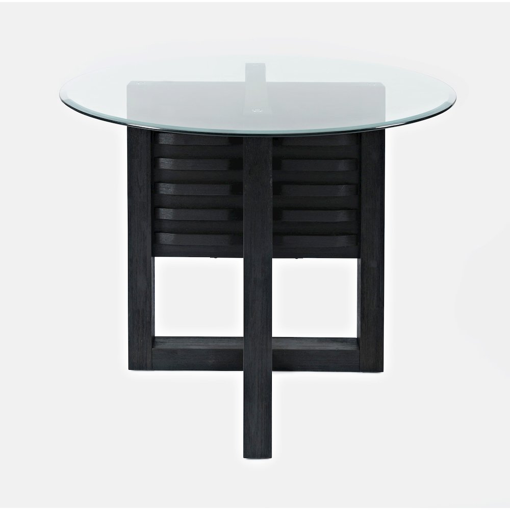 Altamonte Contemporary 48" Round Counter Height Table with Glass Top. Picture 1