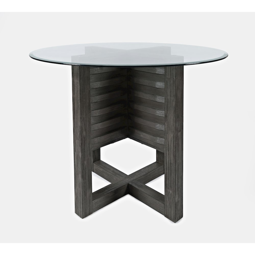 Altamonte Contemporary 48" Round Counter Height Table with Glass Top. Picture 3