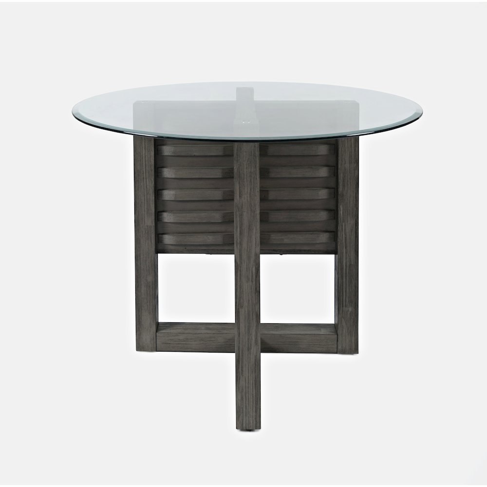 Altamonte Contemporary 48" Round Counter Height Table with Glass Top. Picture 1