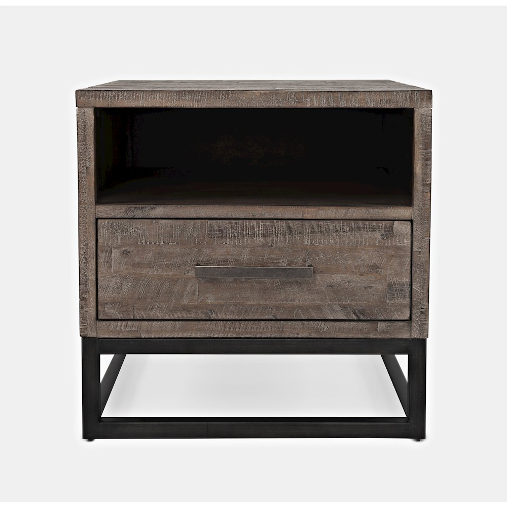 East Hampton Distressed Solid Wood End Table. Picture 1