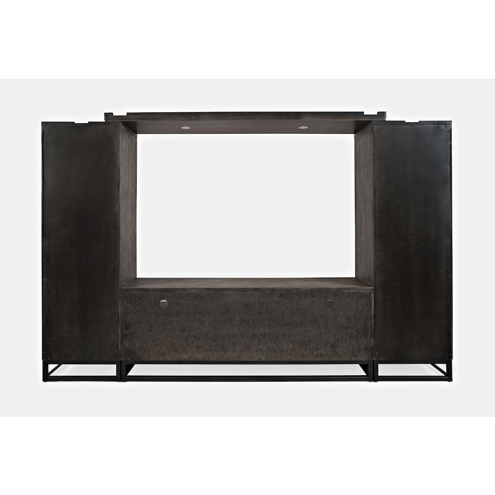 Distressed Solid Wood Entertainment Center with 70'' TV Console and LED Lights. Picture 8