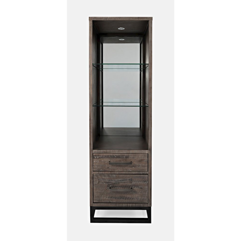 Distressed Solid Wood Entertainment Center with 70'' TV Console and LED Lights. Picture 10