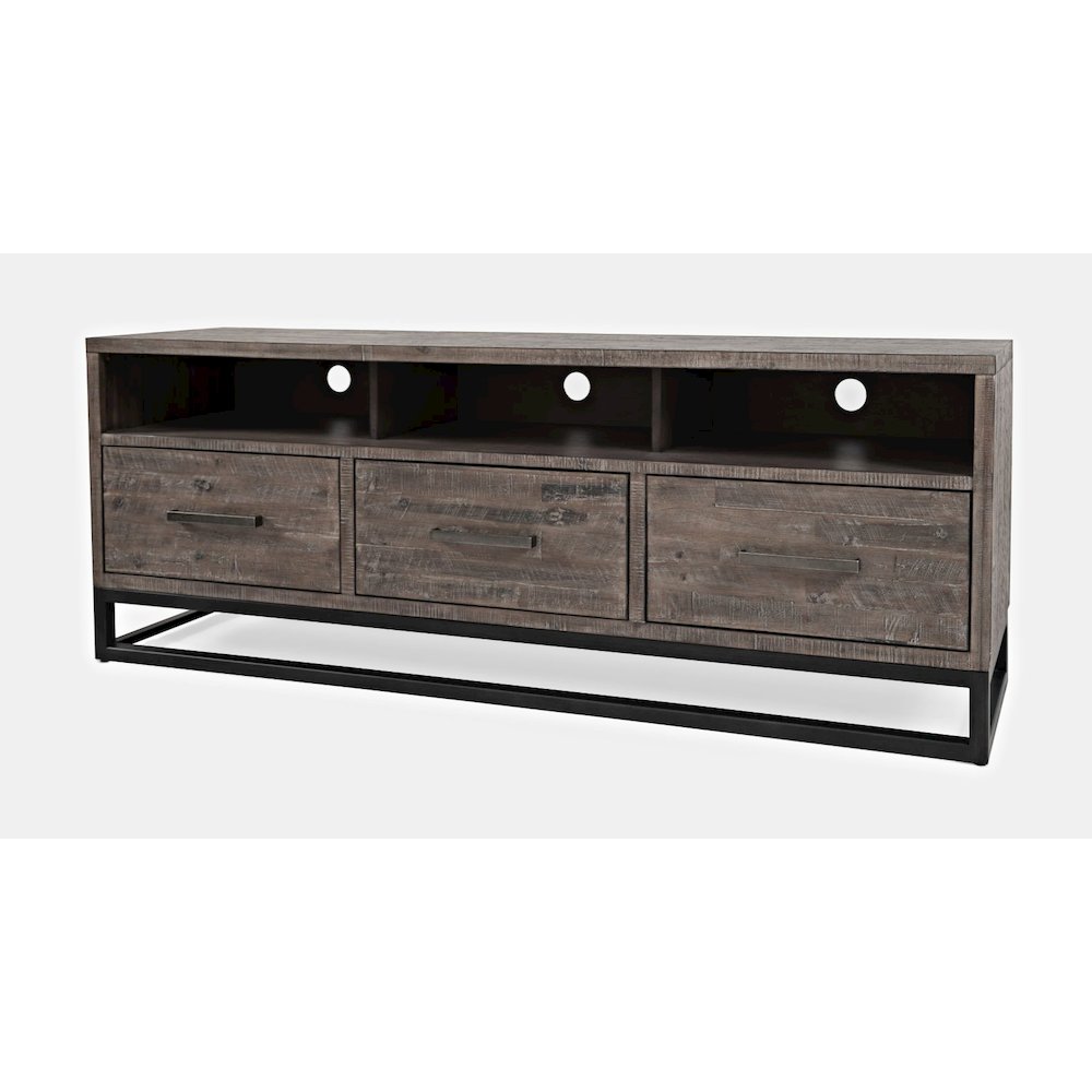 East Hampton Distressed Solid Wood Media Unit. Picture 2