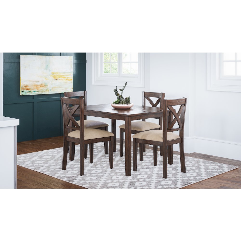Walnut Creek 5 Piece Dining Set - Table with 4 Chairs. Picture 12