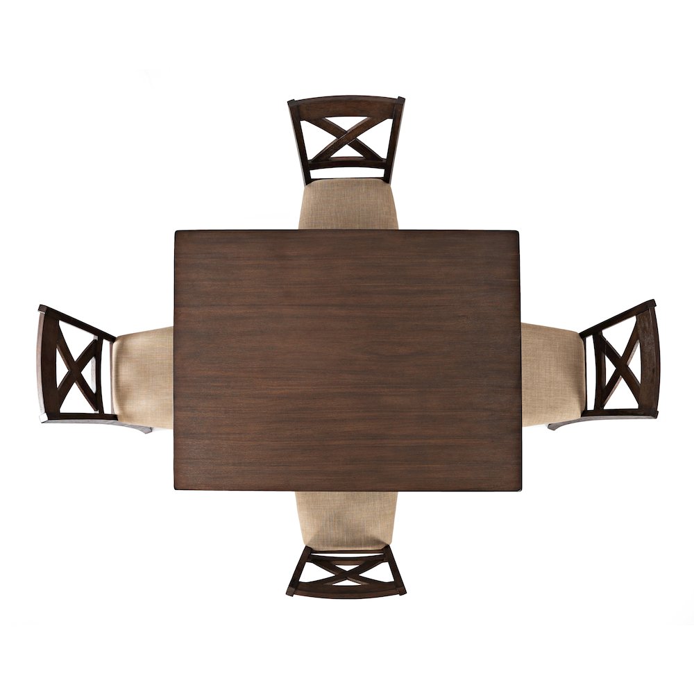 Walnut Creek 5 Piece Counter Height Dining Set - Table with 4 Stools. Picture 6