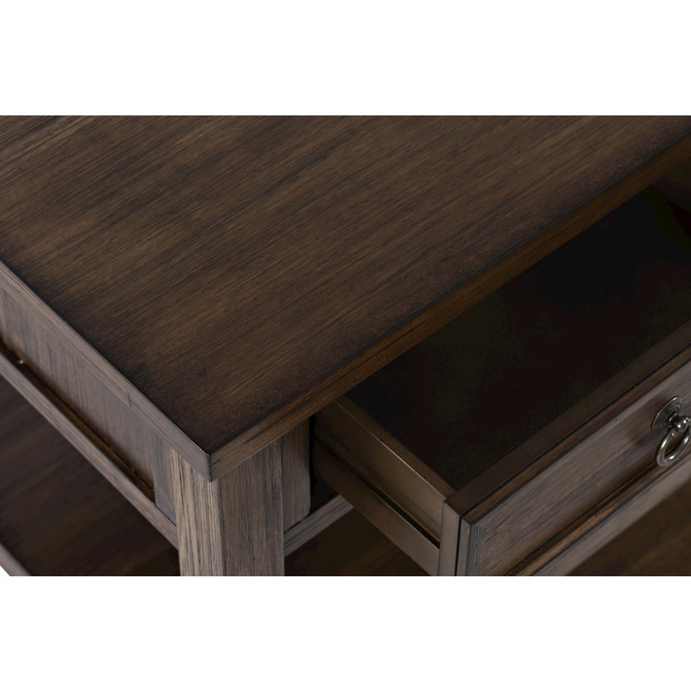 Bakersfield Mission Style  Sofa Table with Three Drawers. Picture 6