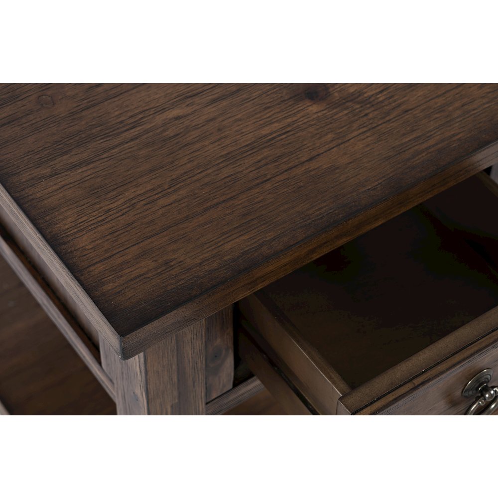Bakersfield Mission Style  USB Charging Side Table. Picture 5