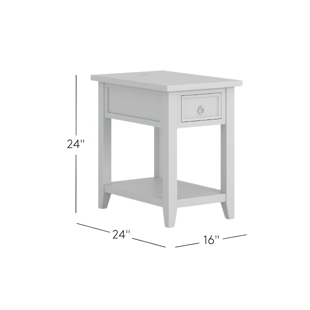 Bakersfield Mission Style  USB Charging Side Table. Picture 9