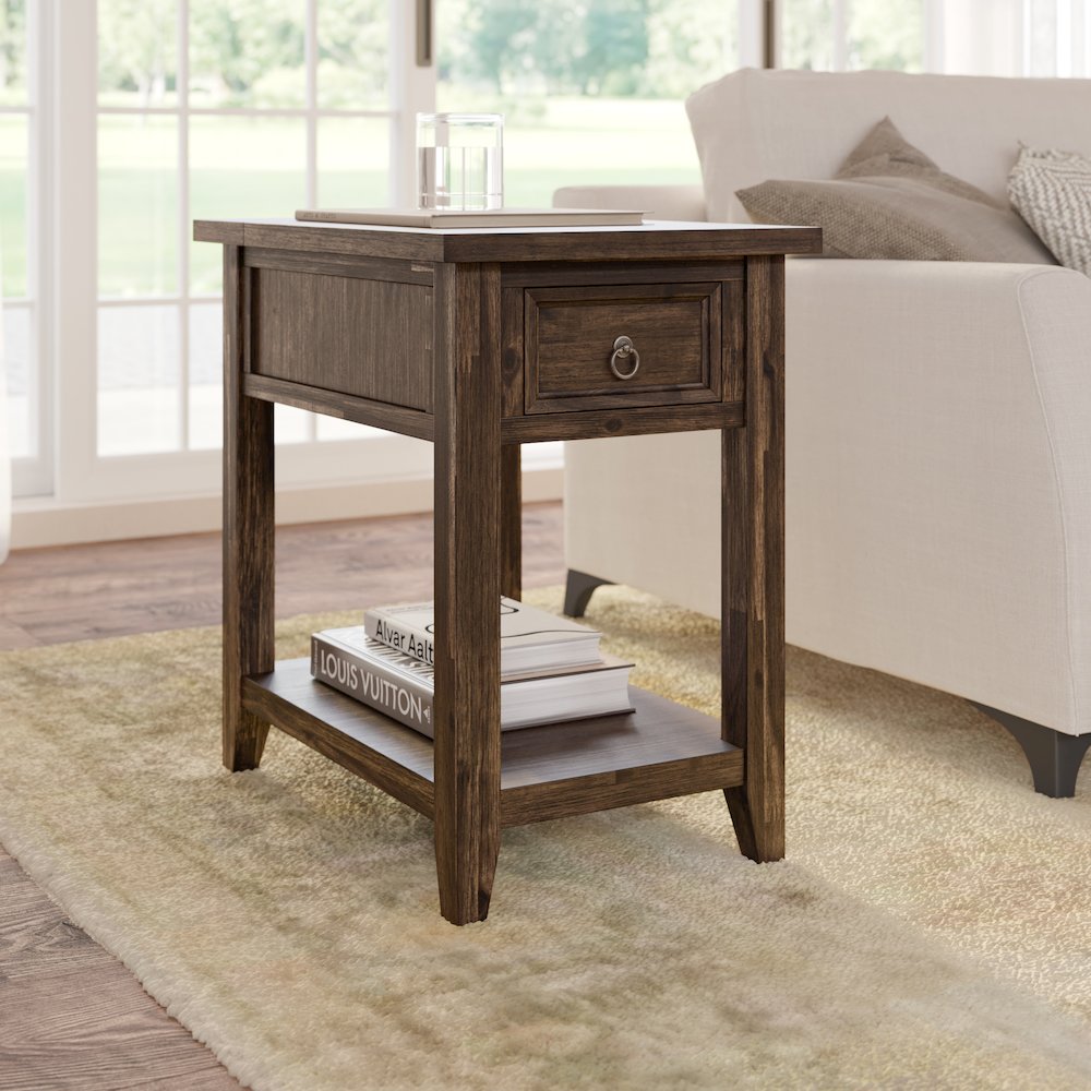 Bakersfield Mission Style  USB Charging Side Table. Picture 10