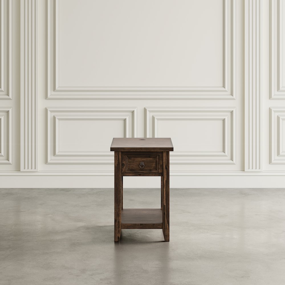 Bakersfield Mission Style  USB Charging Side Table. Picture 12