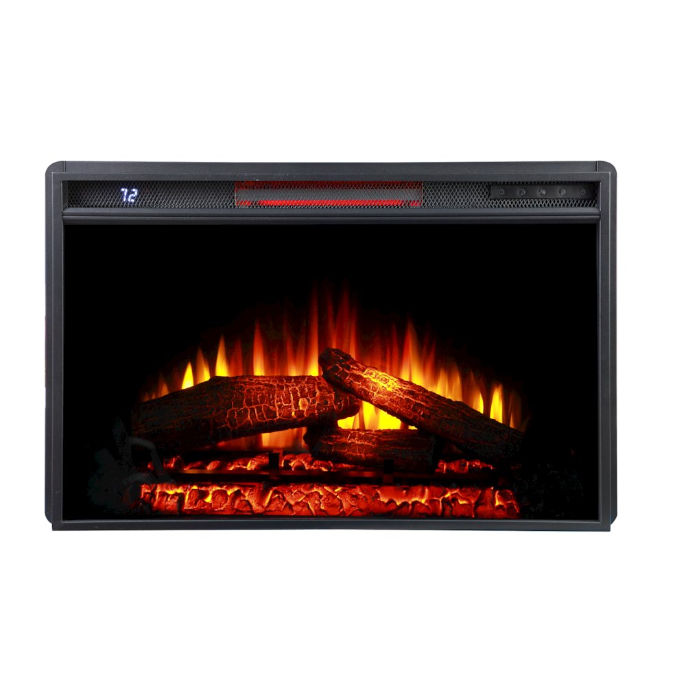 Traditional Rustic 32" Electric Fireplace Wire Brushed Console TV Stand. Picture 9