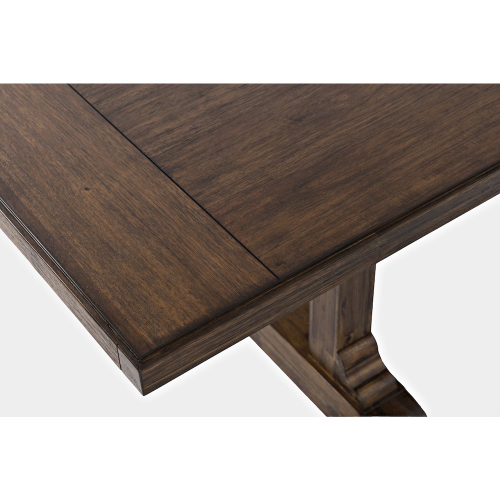 Bakersfield Mission Style  110'' Dining Table with Extension. Picture 4
