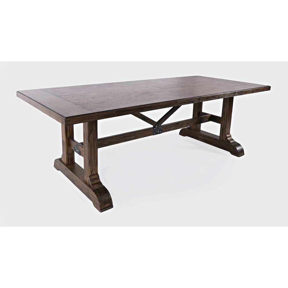 Bakersfield Mission Style  110'' Dining Table with Extension. Picture 3