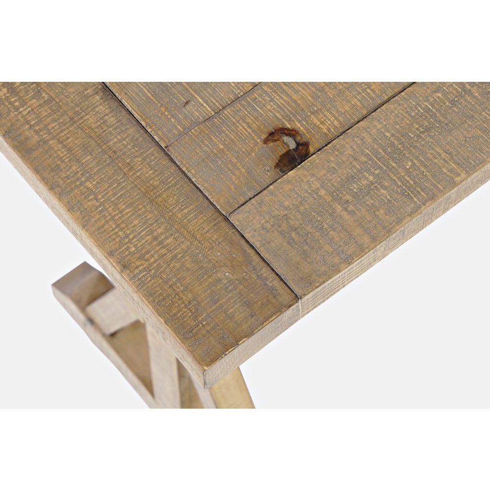 Carlyle Crossing Modern Rustic Distressed Solid Wood Sofa Table with Trestle. Picture 5