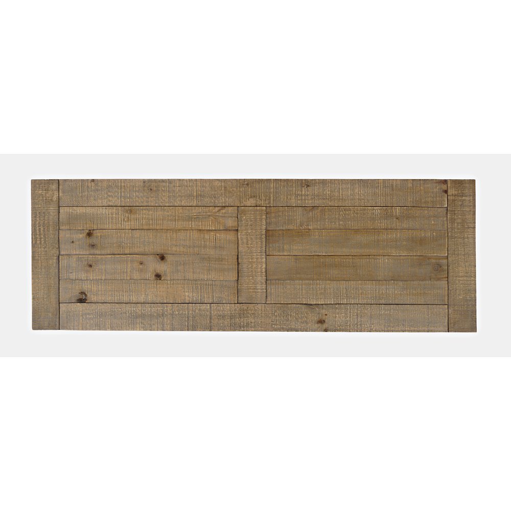 Carlyle Crossing Modern Rustic Distressed Solid Wood Sofa Table with Trestle. Picture 6