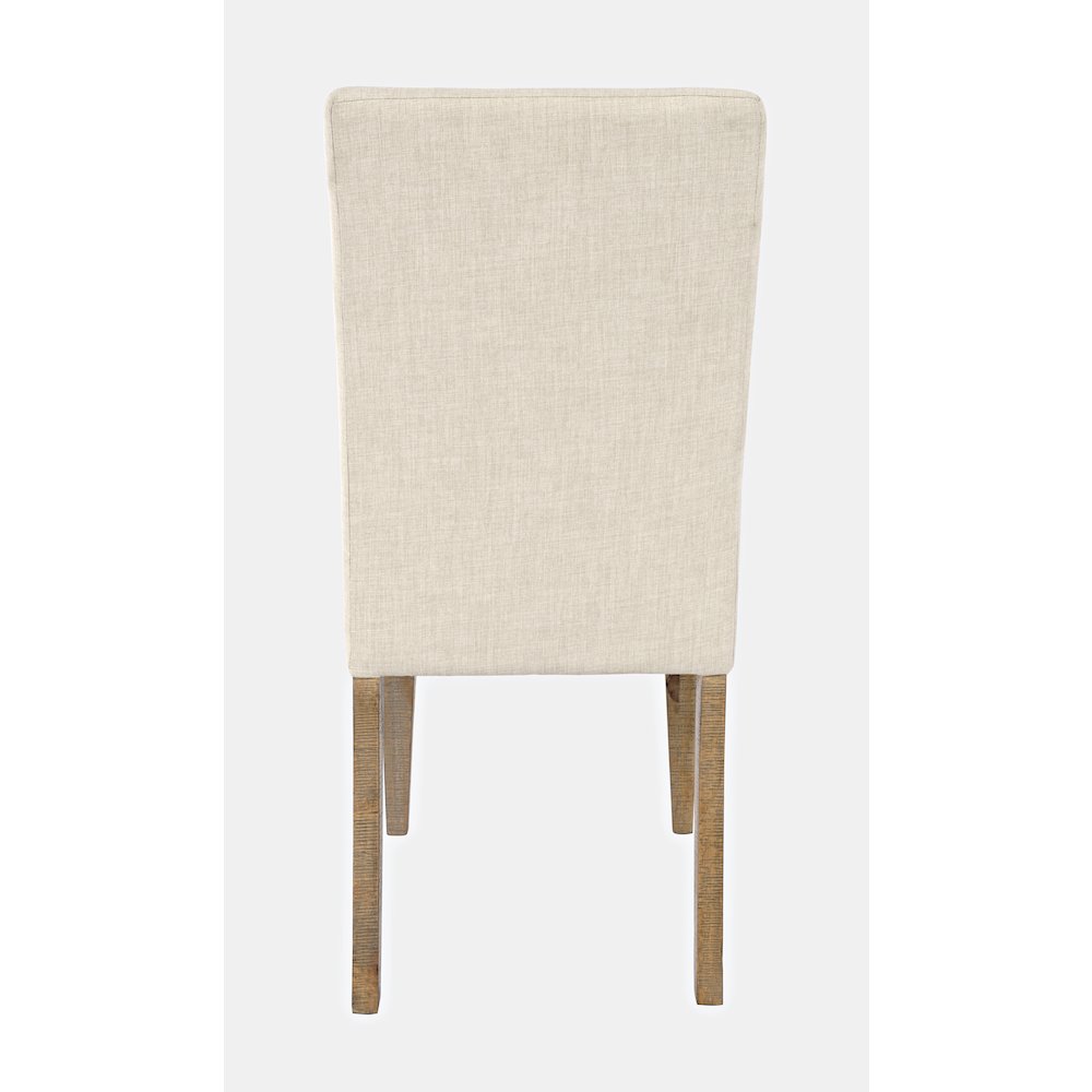 Modern Rustic Distressed Solid Wood Upholstered Parsons Dining Chair (Set of 2). Picture 6