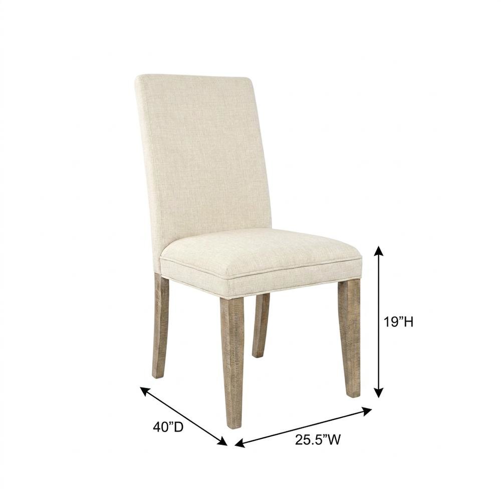 Solid Wood Parsons Dining Chairs, Distressed Farmhouse Style, Distressed Brown, Set of 2. Picture 5