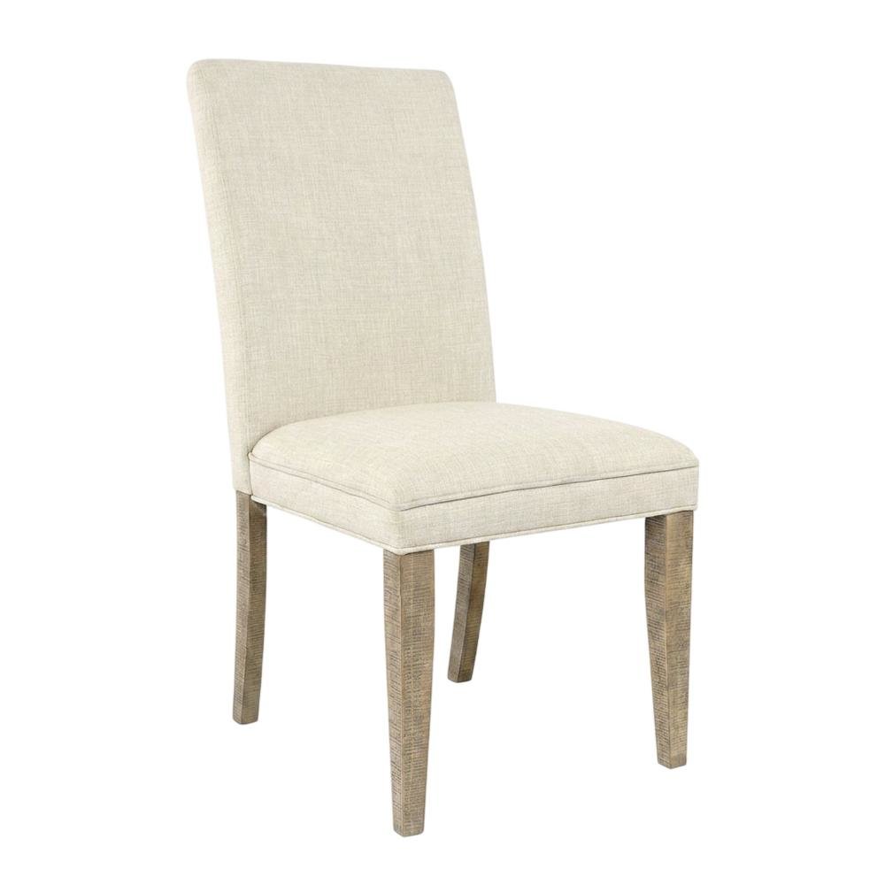 Solid Wood Parsons Dining Chairs, Distressed Farmhouse Style, Distressed Brown, Set of 2. Picture 4