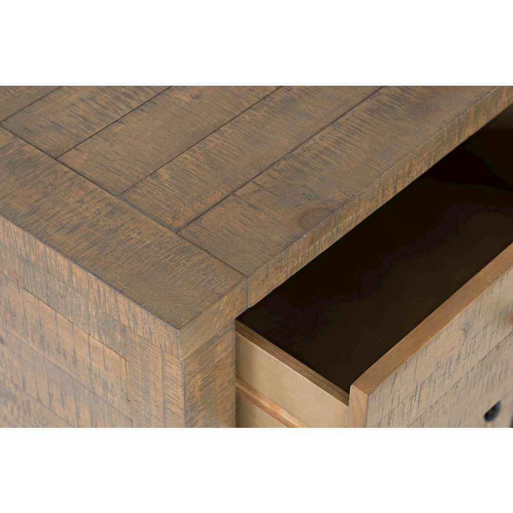 Carlyle Crossing Modern Rustic Buffet Server Storage Cabinet with Three Doors. Picture 5