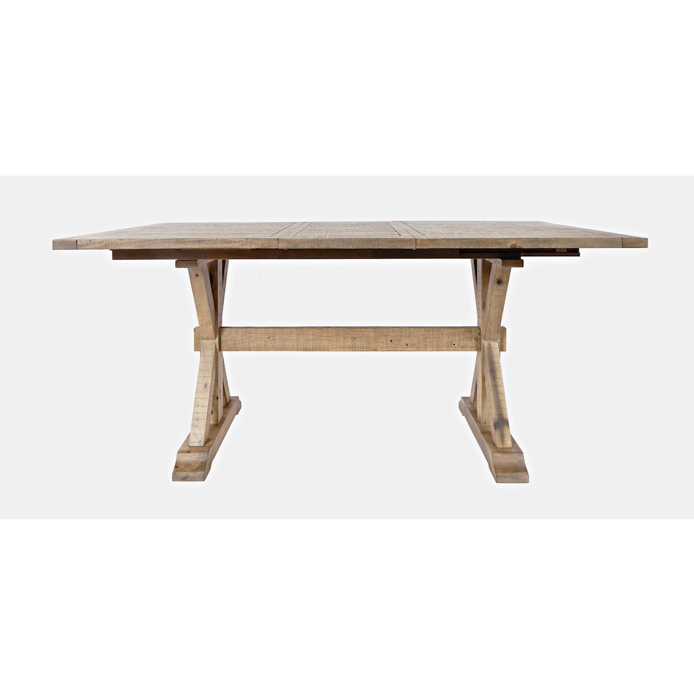 Modern Rustic Solid Wood Counter Height 78" Extension Dining Table. Picture 1