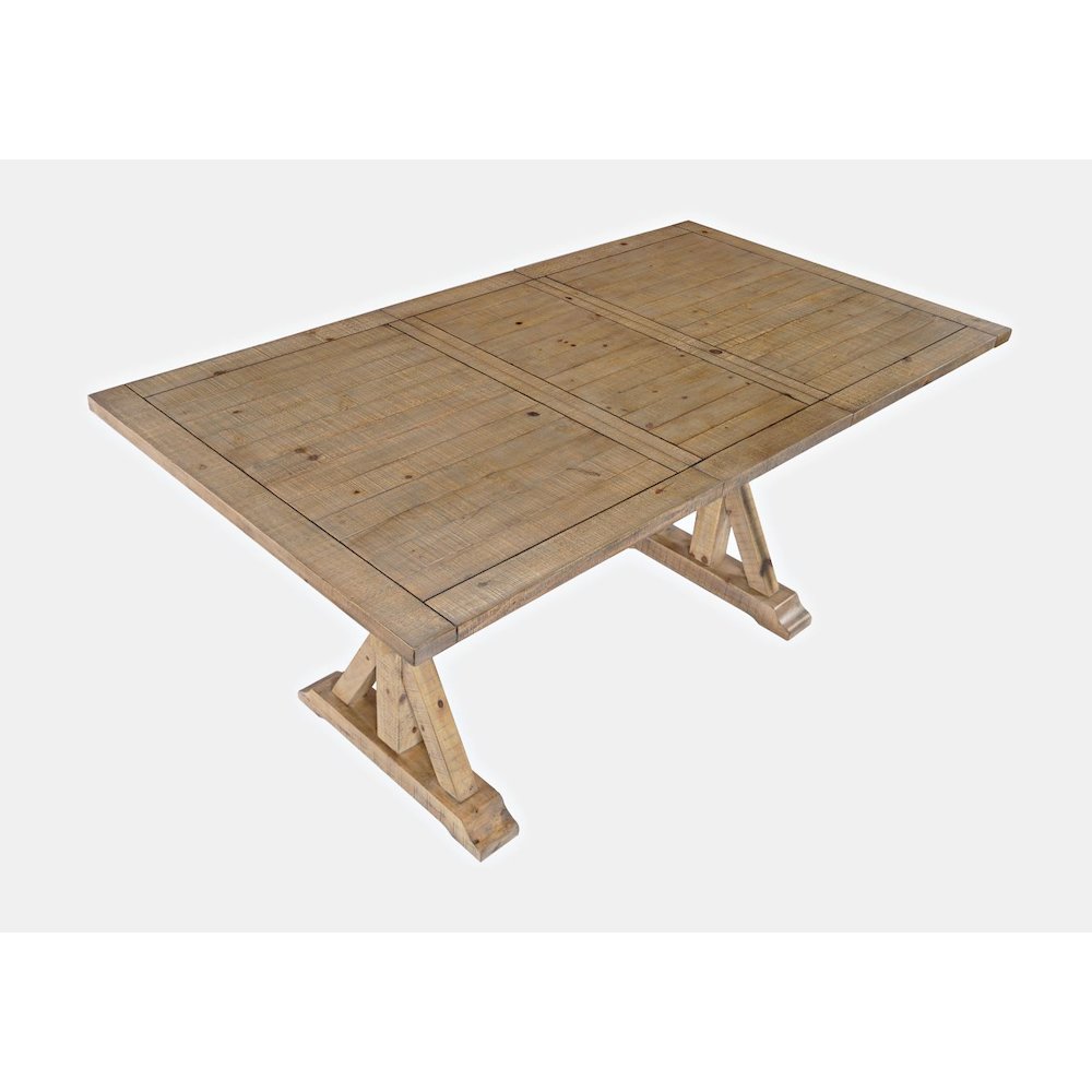 Modern Rustic Solid Wood Counter Height 78" Extension Dining Table. Picture 2