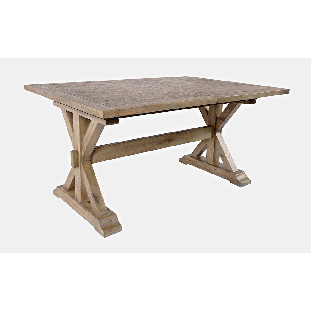 Carlyle Crossing Modern Rustic Solid Wood Extension 78" Dining Table. Picture 5