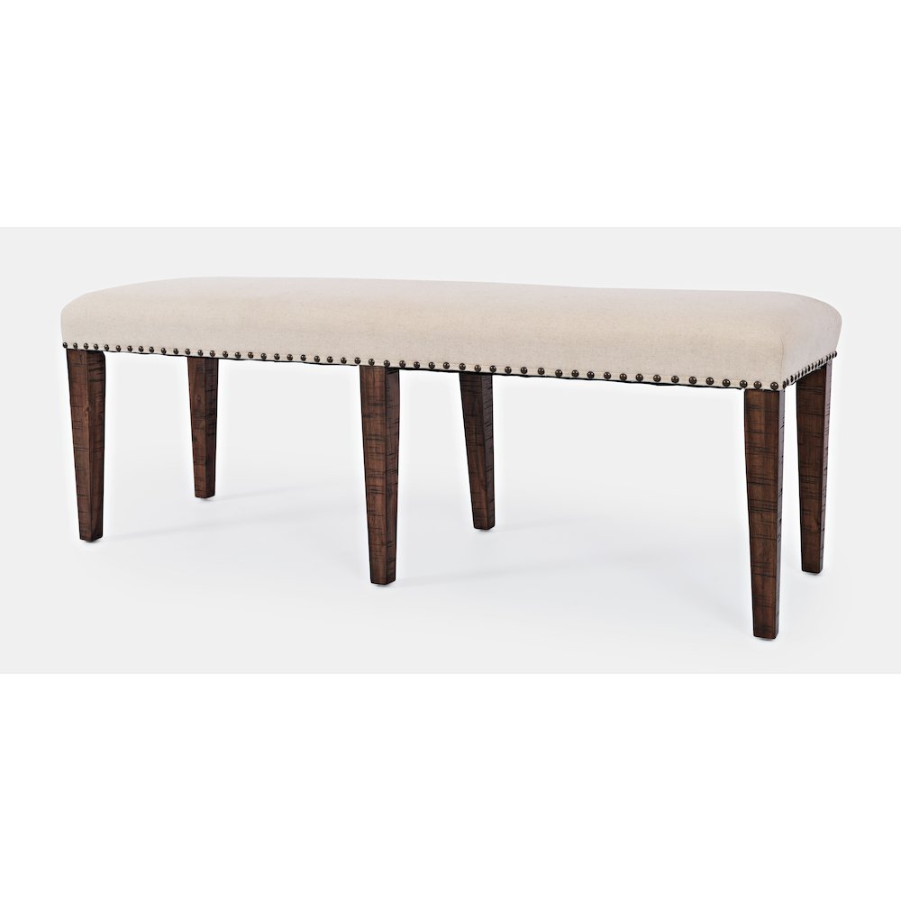 Fairview Transitional 52" Backless Upholstered Dining Bench. Picture 3