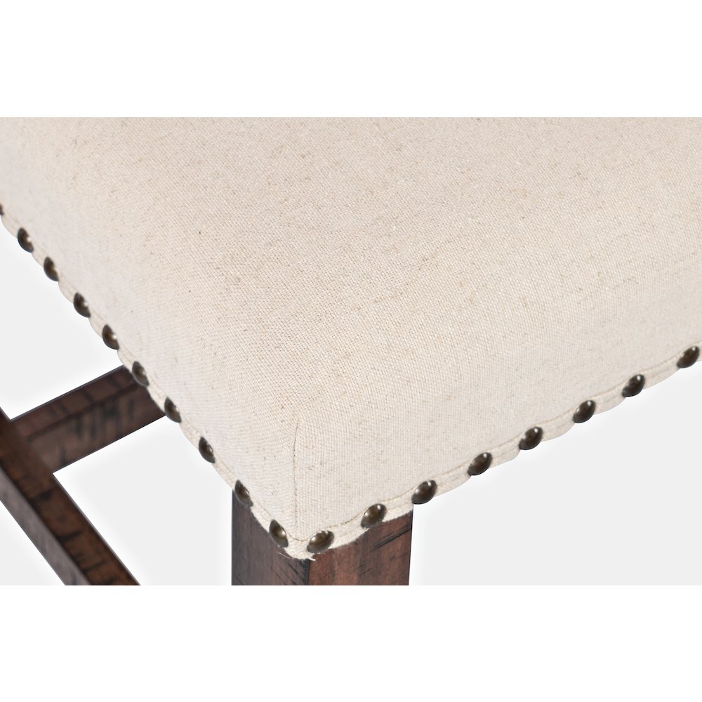 Fairview Transitional 52" Backless Upholstered Counter Height Bench. Picture 4