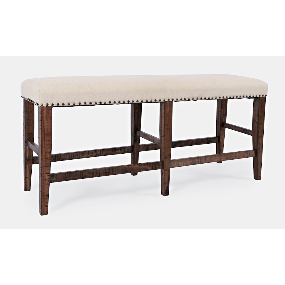 Fairview Transitional 52" Backless Upholstered Counter Height Bench. Picture 3