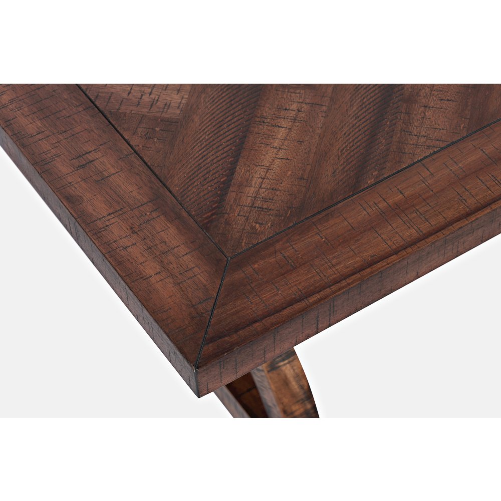 Fairview Transitional Herringbone Distressed Acacia Coffee Table. Picture 4