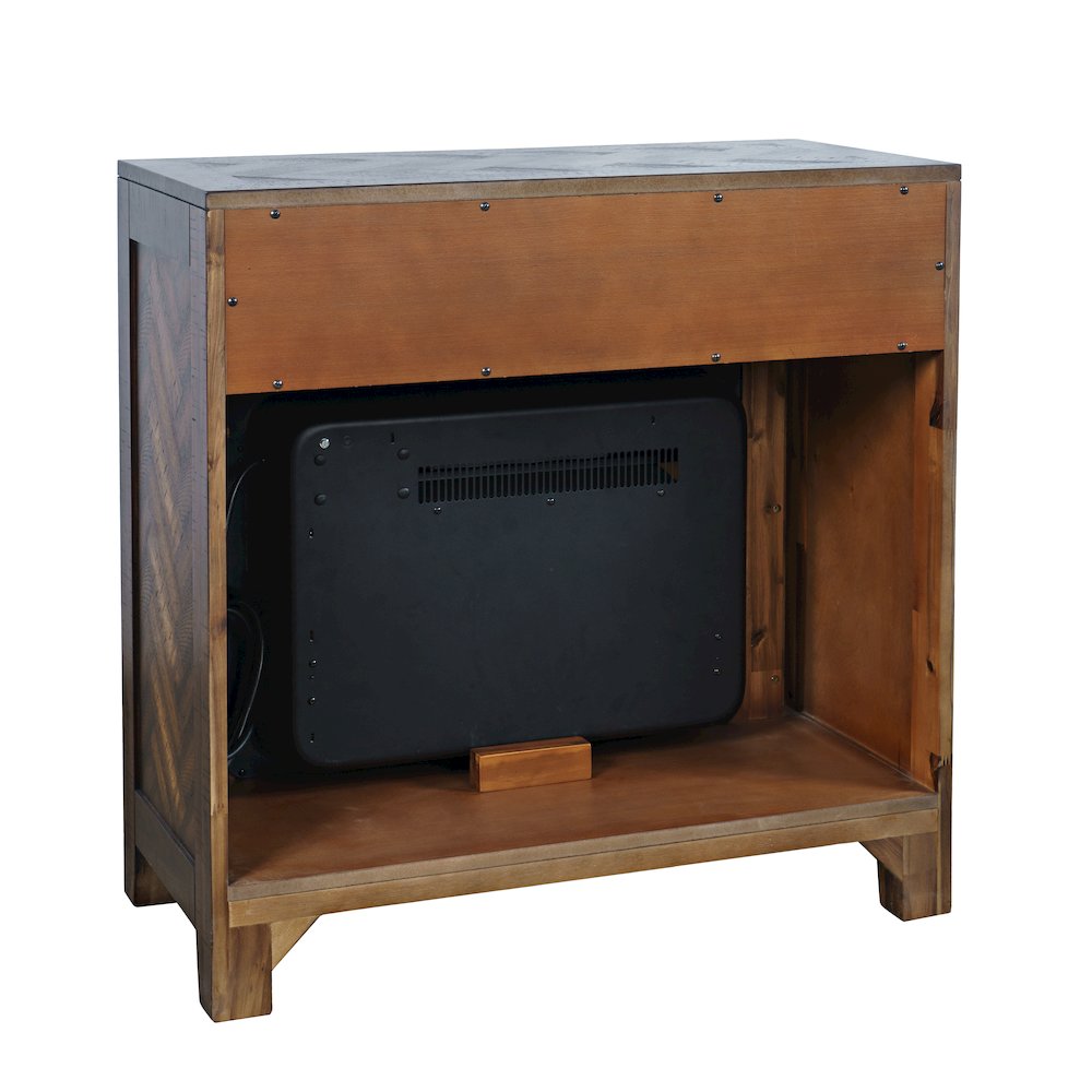 Fairview Modern Transitional 32" Chevron Electric Fireplace Console TV Stand. Picture 7