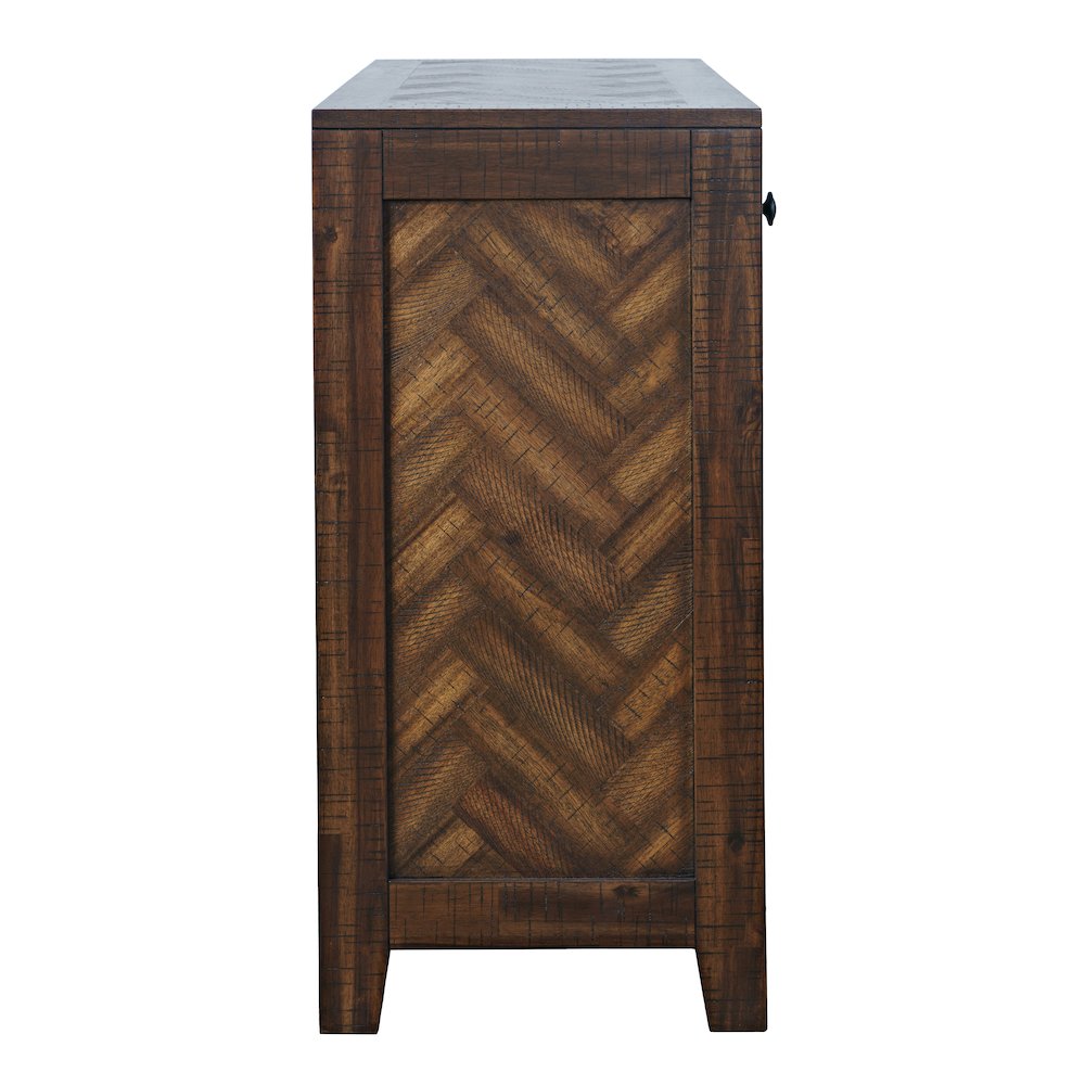 Fairview Modern Transitional 32" Chevron Electric Fireplace Console TV Stand. Picture 8