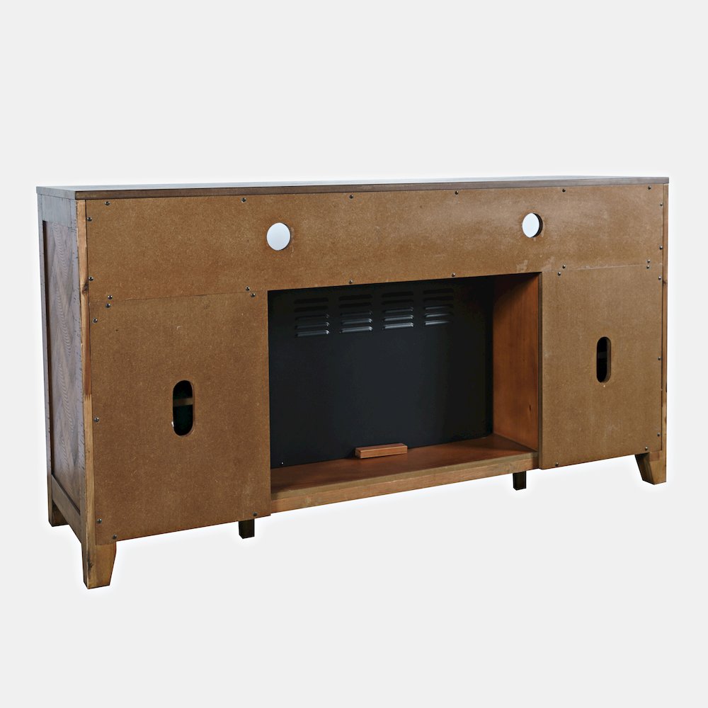 Fairview Modern 60" Chevron Fireplace Console TV Stand with Electric Fireplace. Picture 7