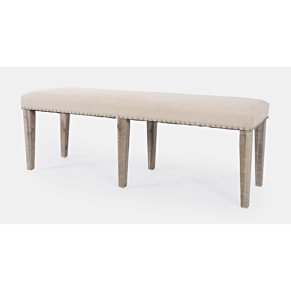 Fairview Transitional 52" Backless Upholstered Dining Bench. Picture 3