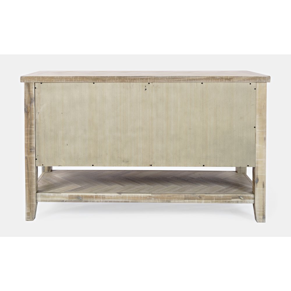Fairview Transitional Herringbone Modern Distressed Solid Wood Buffet Server. Picture 9