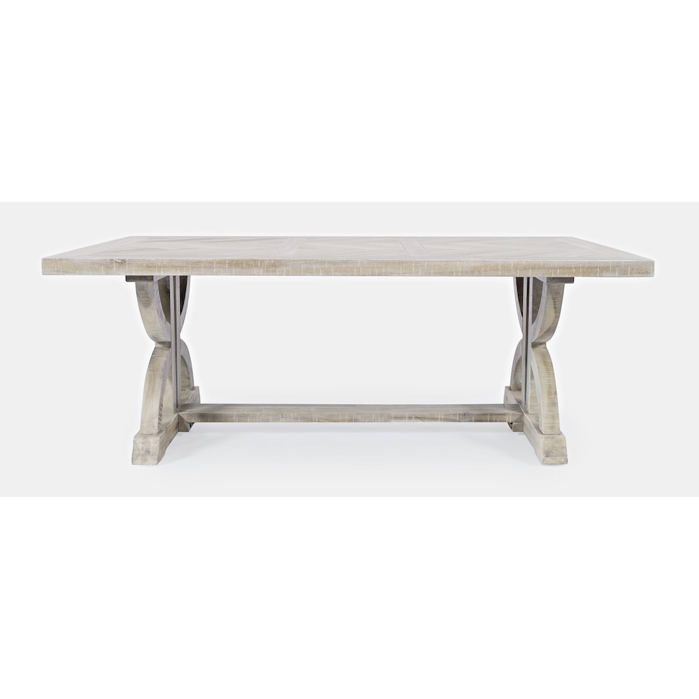 Fairview Transitional Herringbone Distressed Acacia Coffee Table. Picture 1