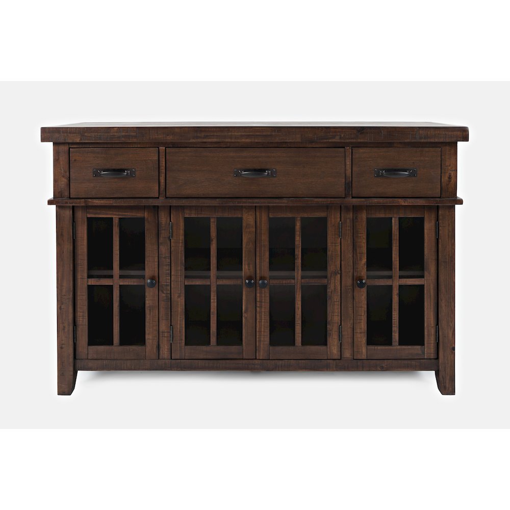 Mission Viejo Distressed 3 Drawer Server. Picture 1
