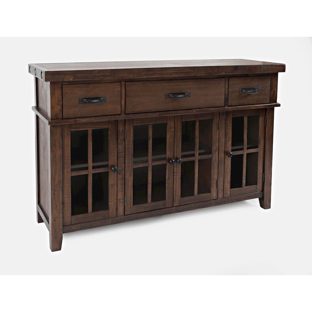 Mission Viejo Distressed 3 Drawer Server. Picture 4