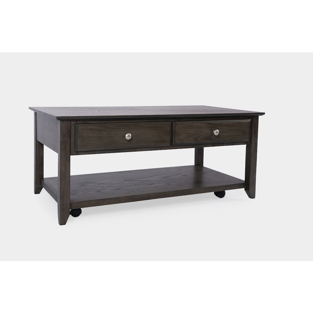 Modern Espresso Four Drawer 44" Coffee Table. Picture 3