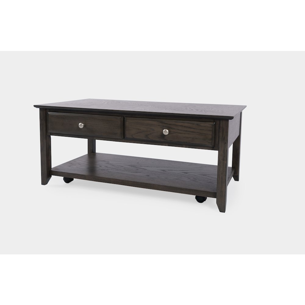 Modern Espresso Four Drawer 44" Coffee Table. Picture 2