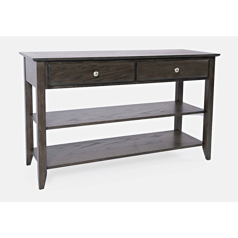 Modern Espresso Traditional 48" Sofa Console Table with Two Drawers. Picture 4