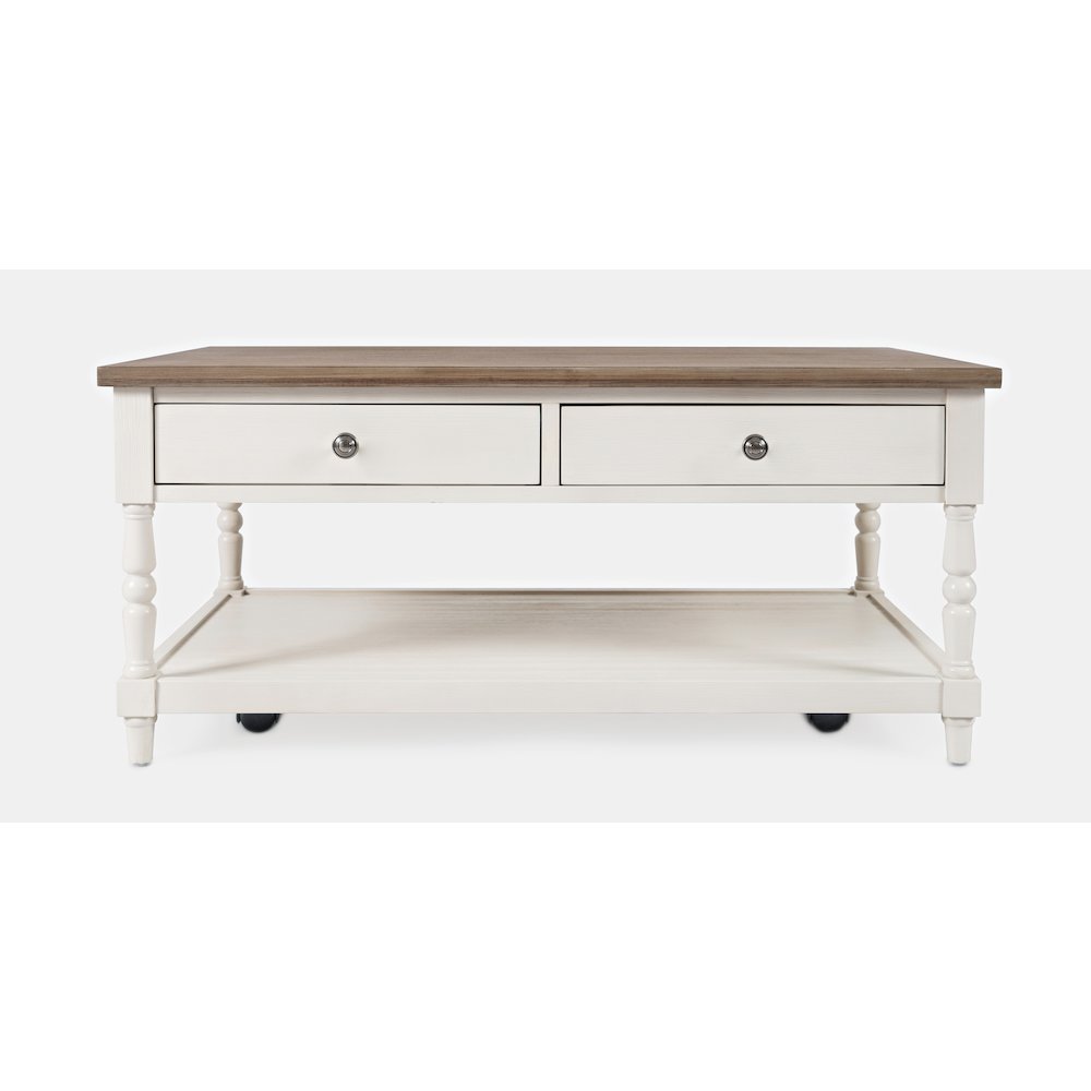 Grafton Farms Country Farmhouse 2 Drawer Coffee Table. Picture 1
