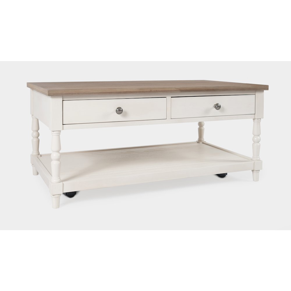 Grafton Farms Country Farmhouse 2 Drawer Coffee Table. Picture 3