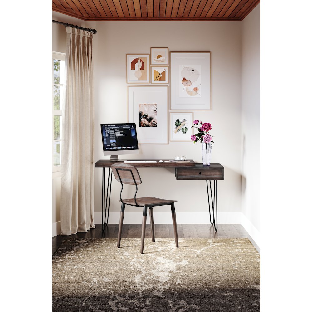 Nature's Edge Solid Acacia Desk with Drawer. Picture 2