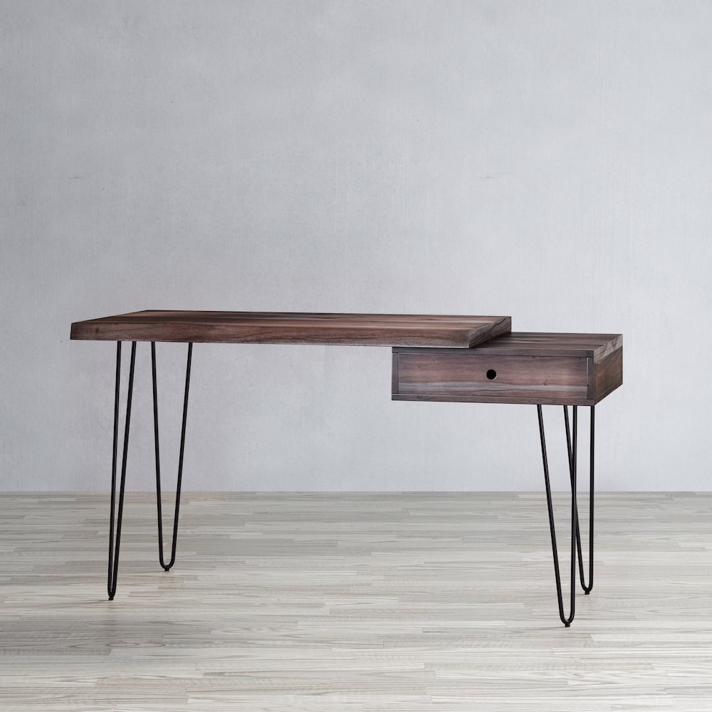Nature's Edge Solid Acacia Desk with Drawer. Picture 3