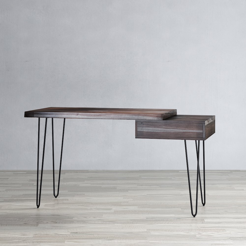 Nature's Edge Solid Acacia Desk with Drawer. Picture 6