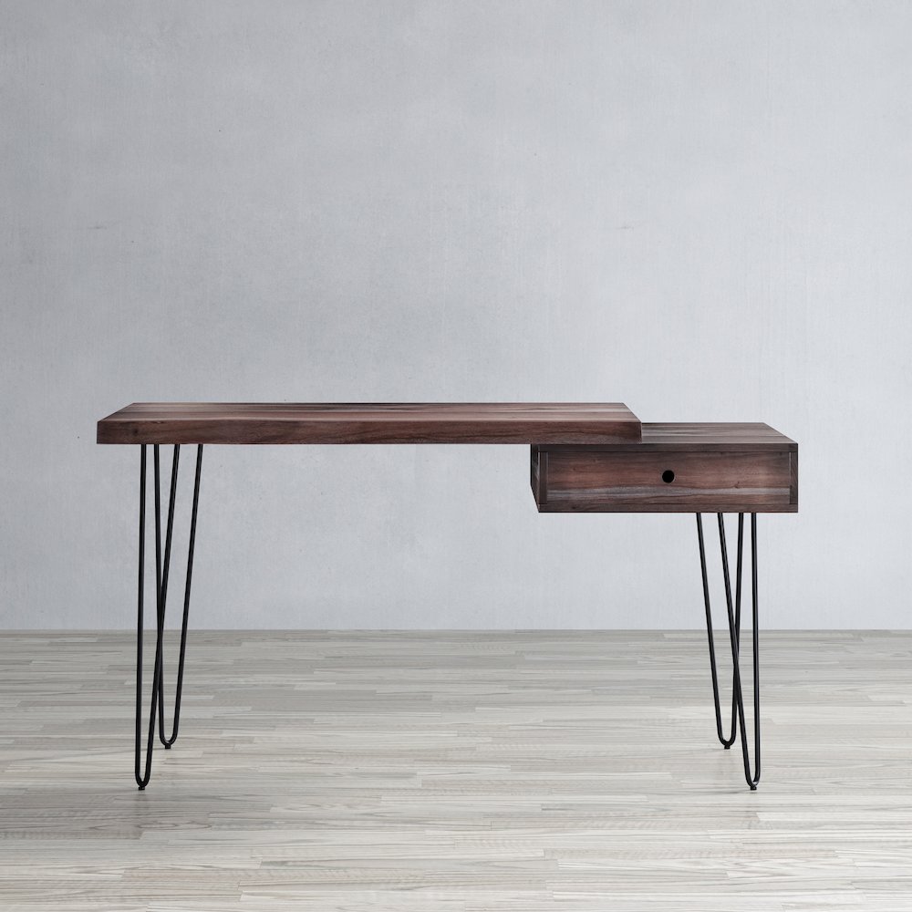 Nature's Edge Solid Acacia Desk with Drawer. Picture 8